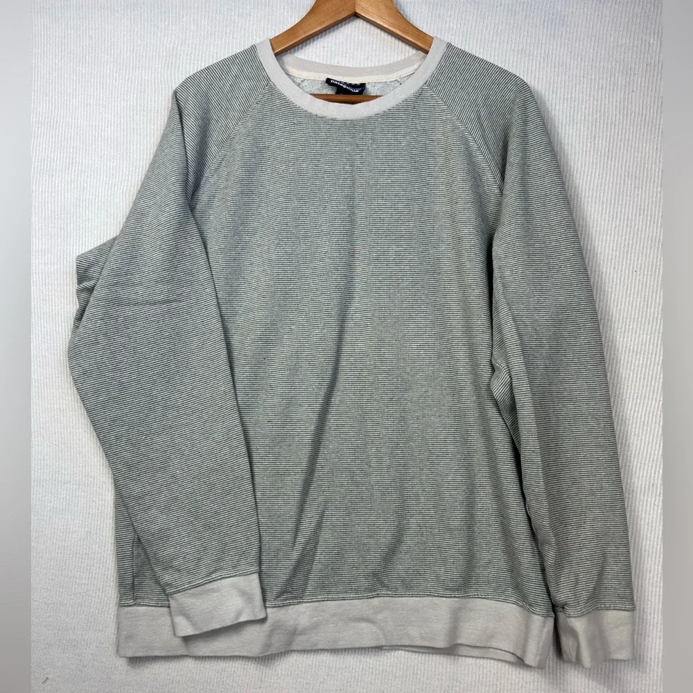 Patagonia Trail Harbor Organic Cotton Hemp Crewneck Sweatshirt Men’s XL Striped - Picture 2 of 10